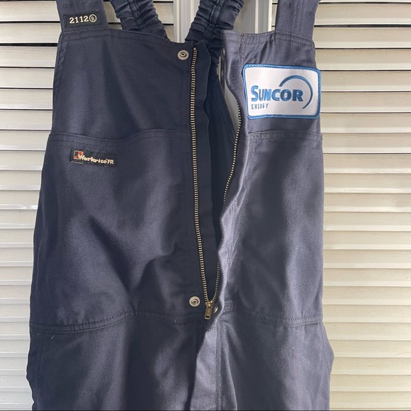 NWT WorkriteFR Flame-Resistant Soft Material Blue navy Overall Men size Large - Picture 8 of 16